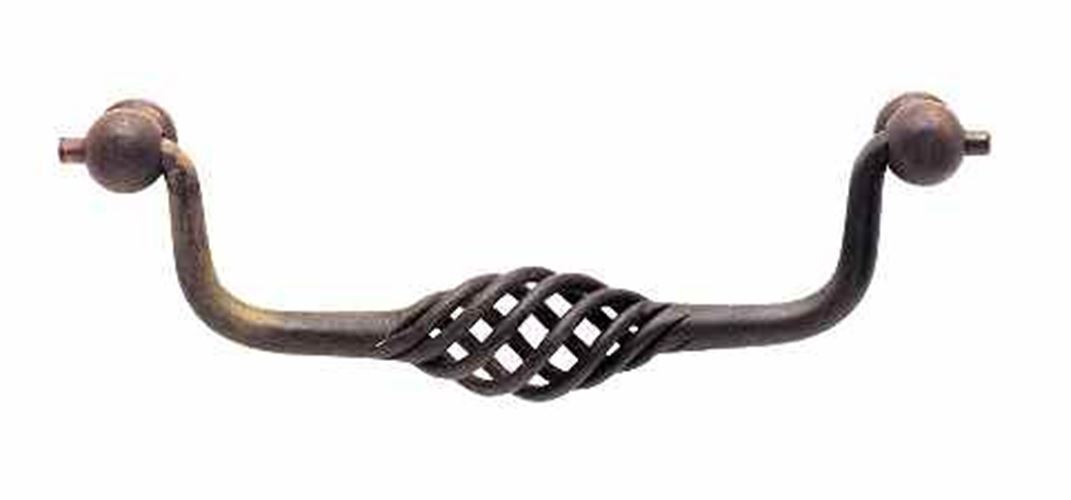 5" Bird Cage Bail Pull Rust Finish