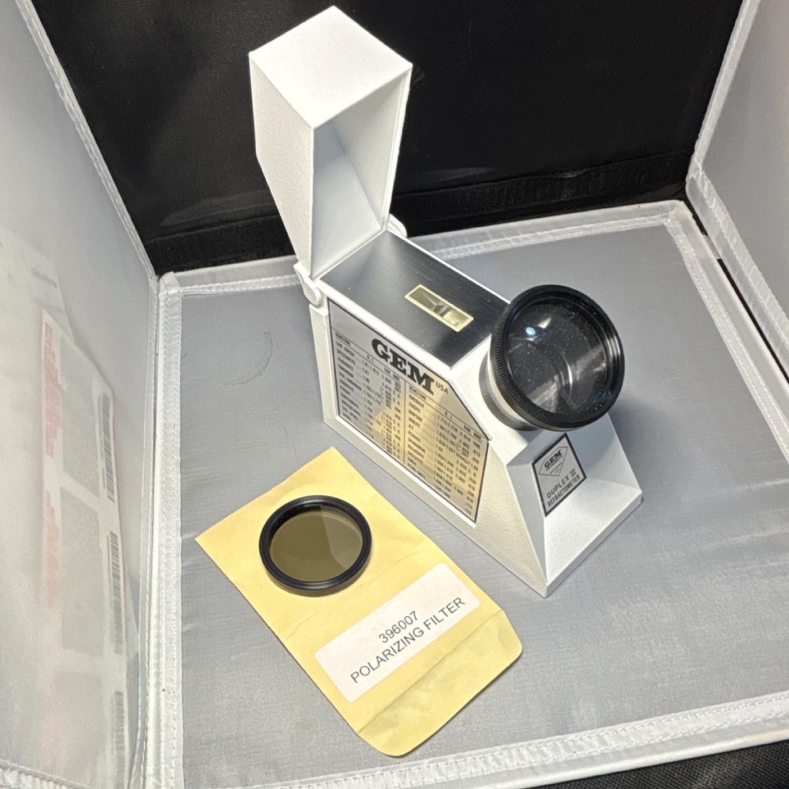 GEM Duplex II Abbe Gemology Refractometer w/ Polarizing Filter 396007