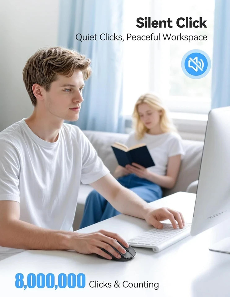 TECKNET Rechargeable Wireless Mouse–Ergonomic Precision & Silent-DAY FREE DELIVE