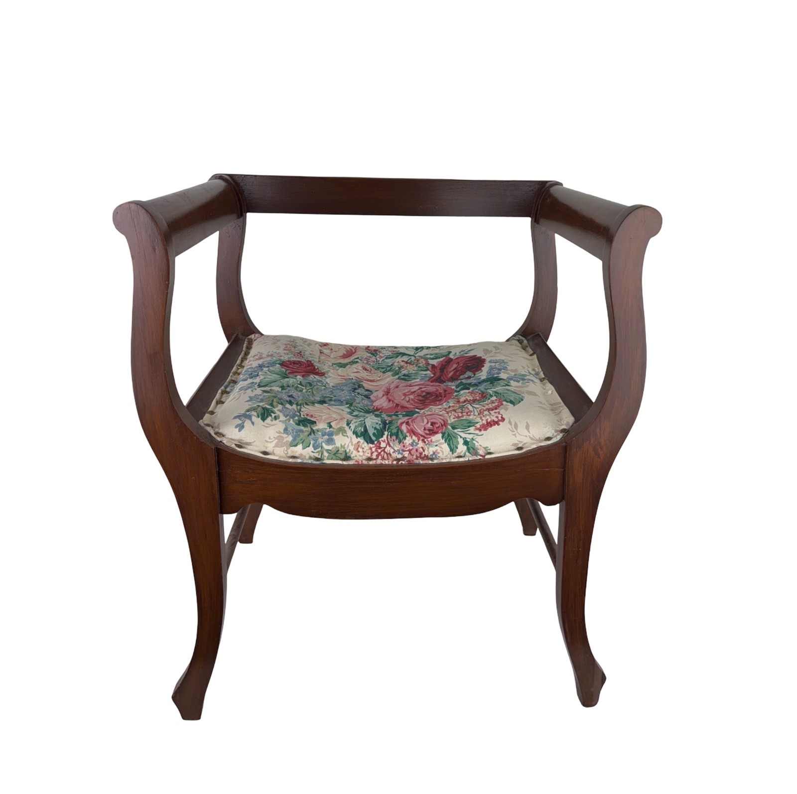 Antique Mahogany Bustle or Dressing Chair