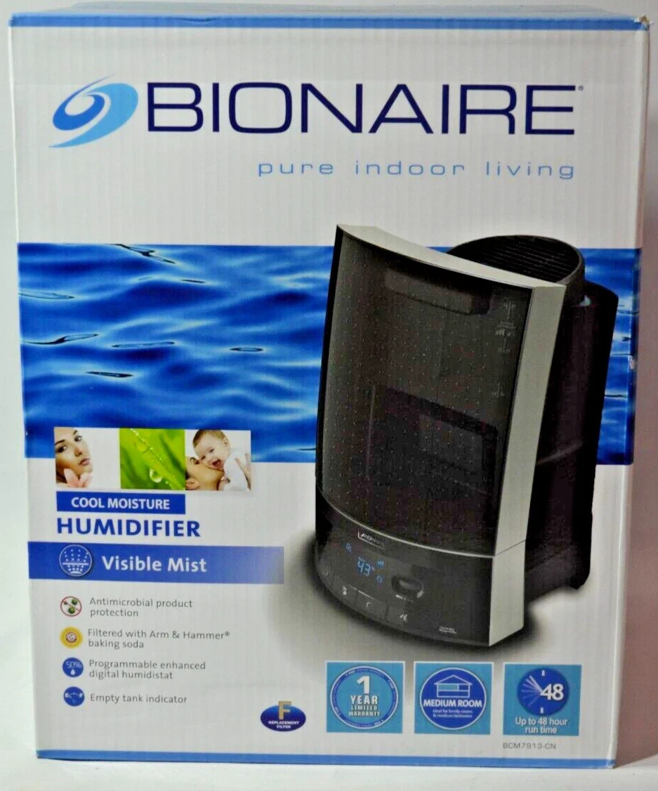 Bionaire Humidifier Digital Cool Moisture Purified Visible Mist BCM7913 CN
