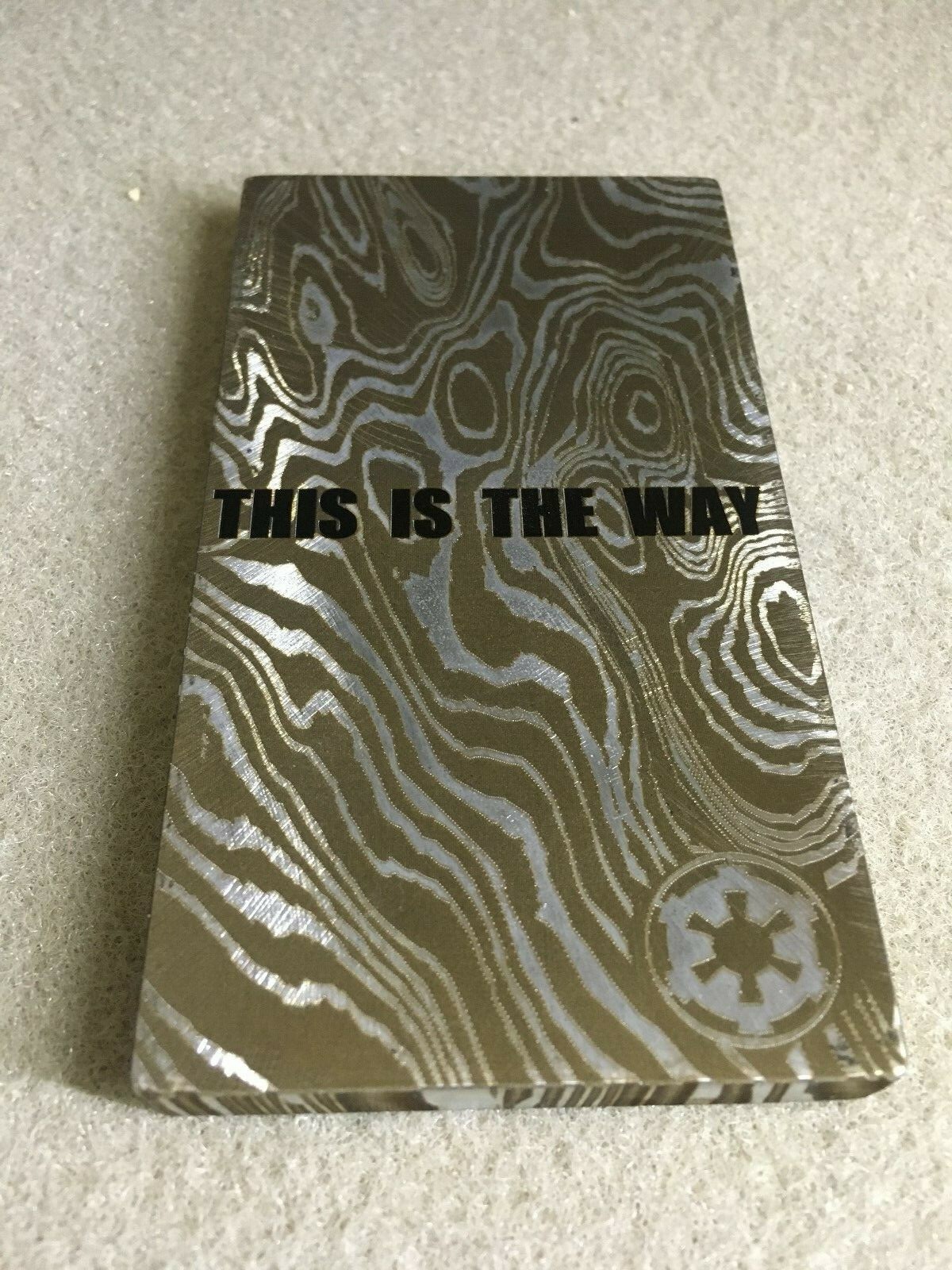 Mandalorian Beskar Steel Ingot, Solid 304 Stainless Steel! Aurebesh Custom Text