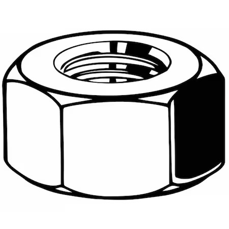 Zoro Select M04122.140.0001 Hex Nut, M14-2.00, Steel, Class 10, Zinc Yellow,