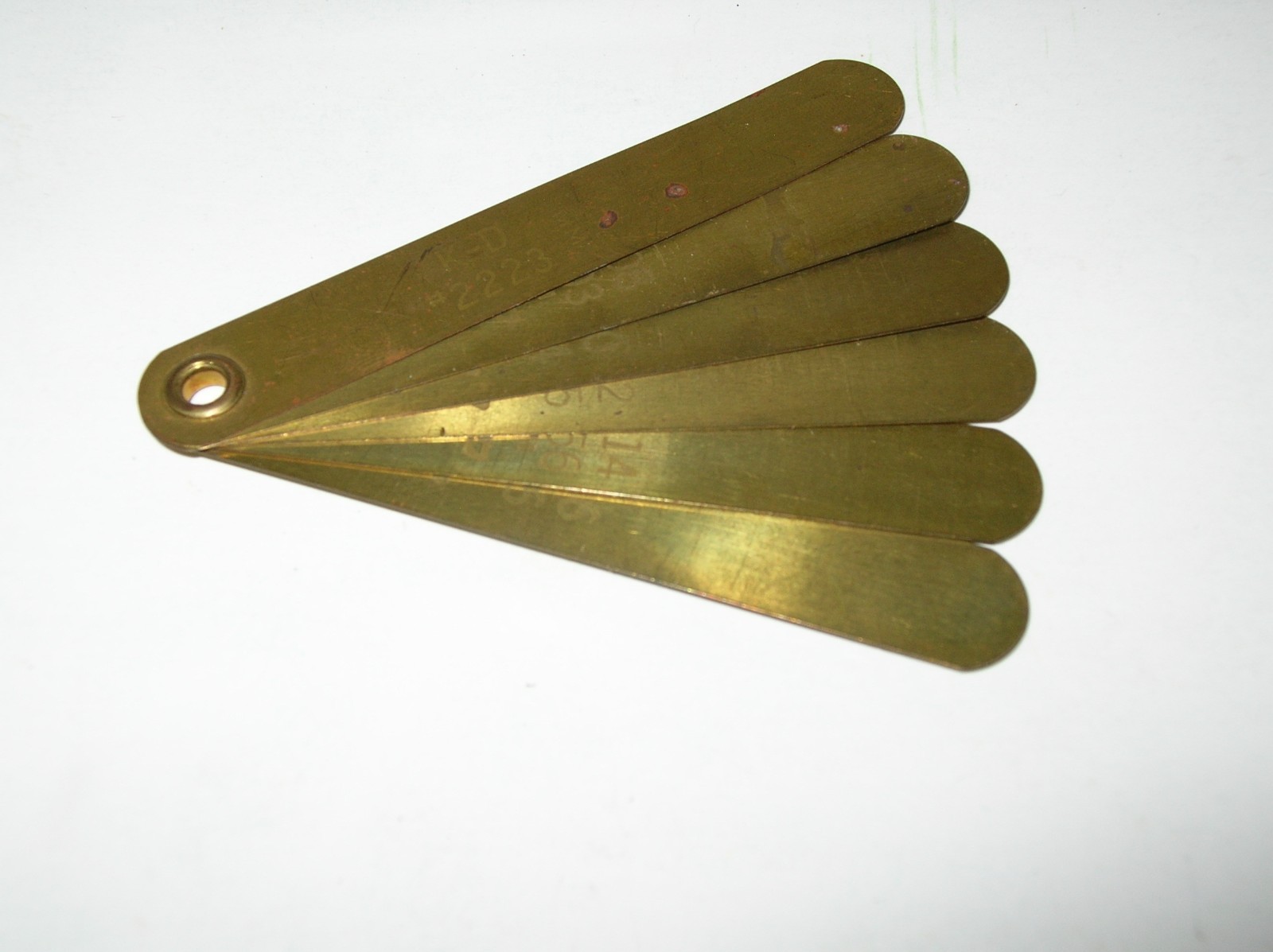 K-D Tools 2223 Mini Spark Plug Gauge Brass 6+ Sizes from .006 (.152mm) 3.25" Lon