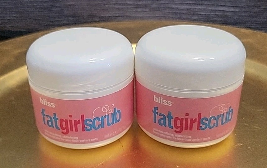 Lot Of 2 - Bliss Fat Girl Scrub Body Exfoliator Skin Smoothing Stimulating