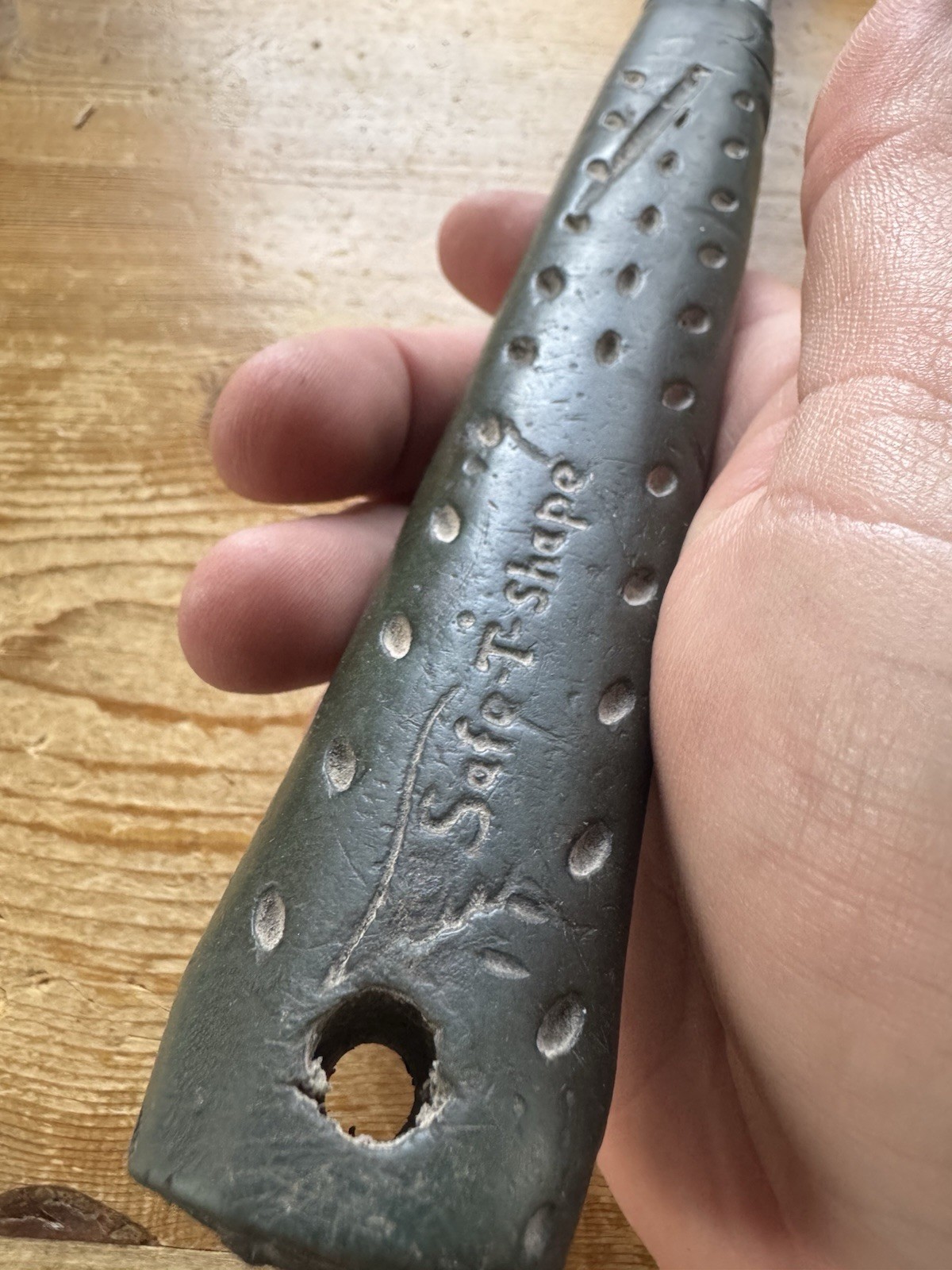 Vntg. Estwing Ball Peen Hammer Green Handle