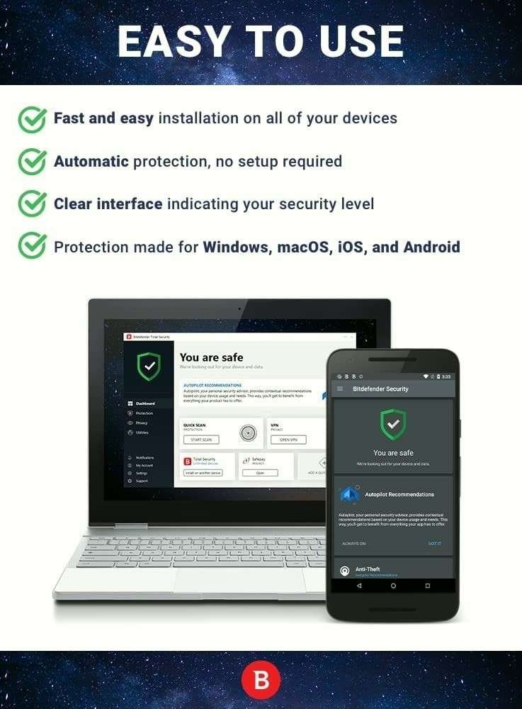 Bitdefender Total Security 2026 3 Years 1 Device (Windows,MAC,ANDROID)