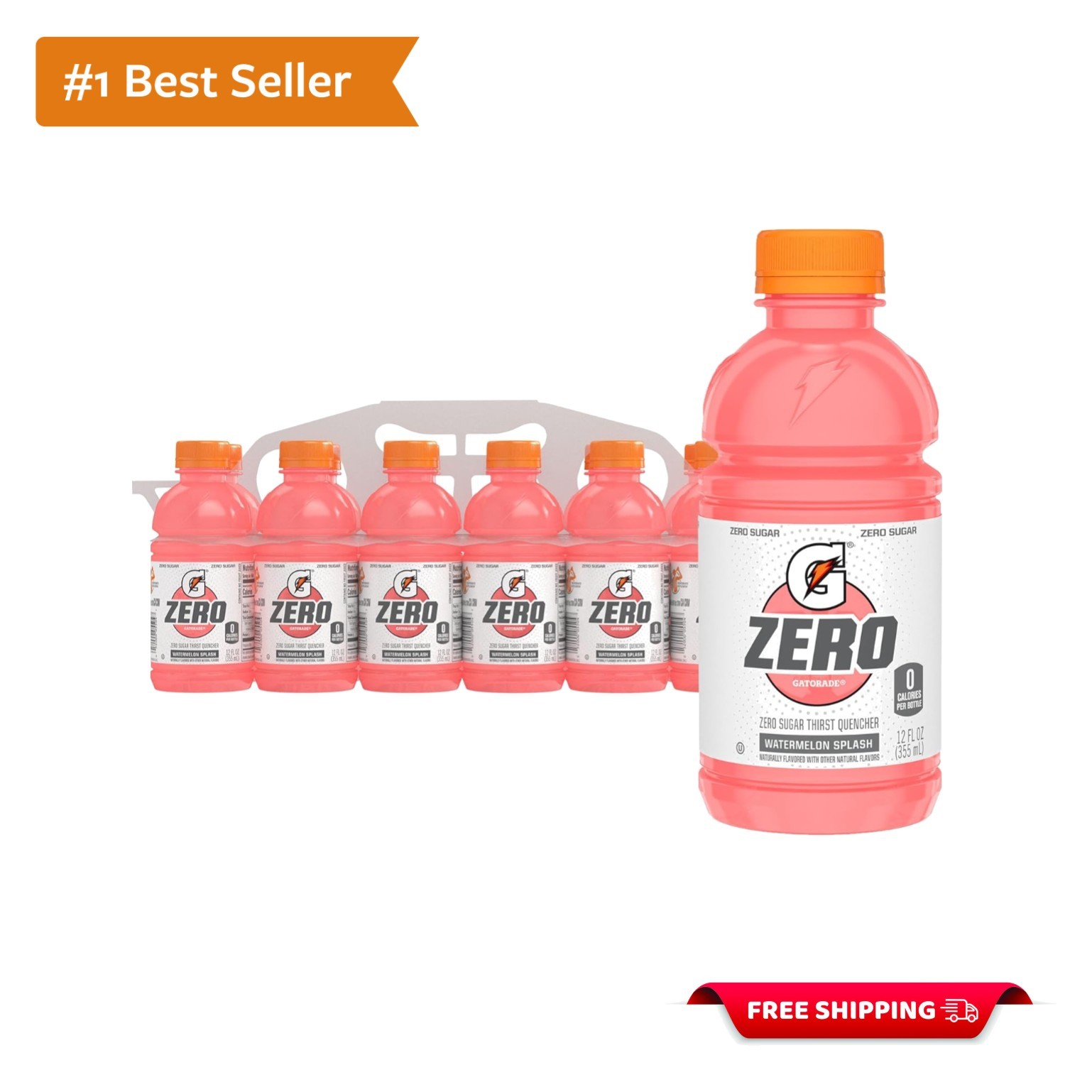 Zero Sugar Hydration - Watermelon Splash 12oz Cans, Ideal for Workout Recovery
