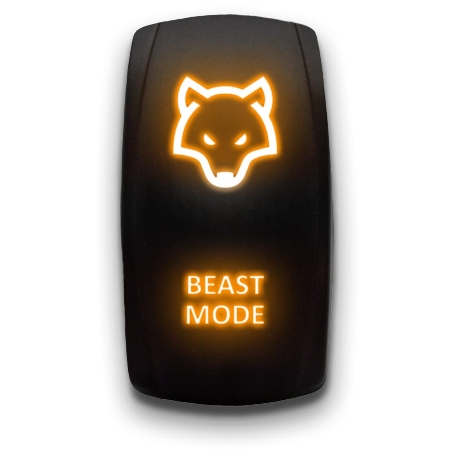 Beast Mode Orange Toggle Switch 20A 12V 5-Pin DPST Vertical Rocker LED Control