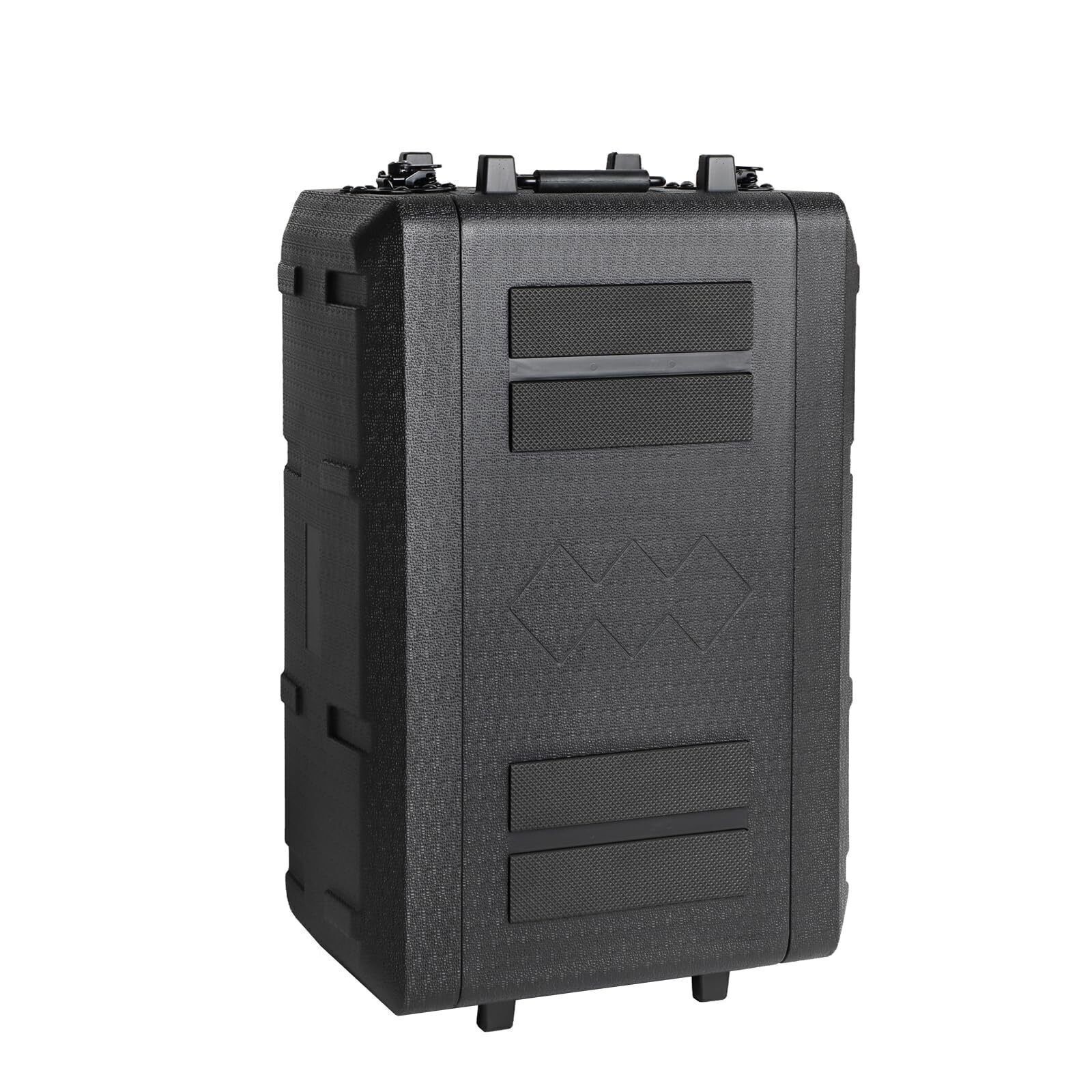 2U Rack Case 16" Depth, 19" Rackmount Flight Case with Microphone Compartments