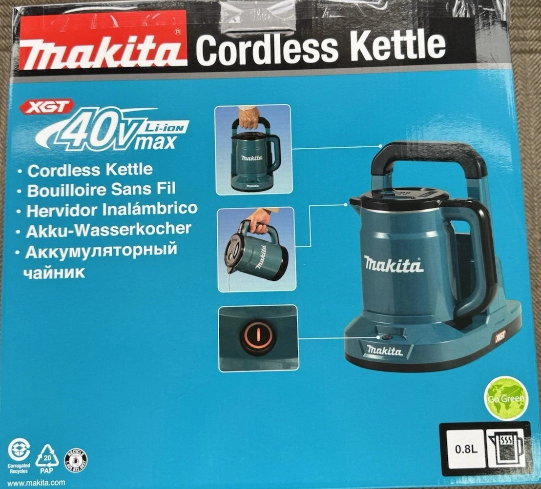 New Makita GTK01Z 40V max XGT® Hot Water Kettle, Tool Only retail for $ 290.00