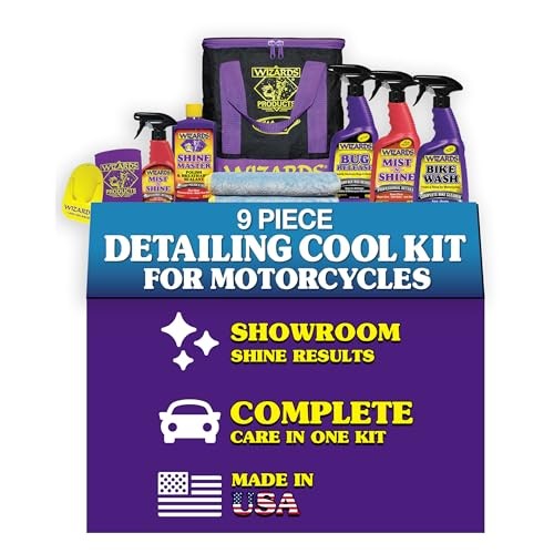 Motorcycle Cool Kit 22700 – Complete 82 oz Detailing Set with Mist-N-Shine,