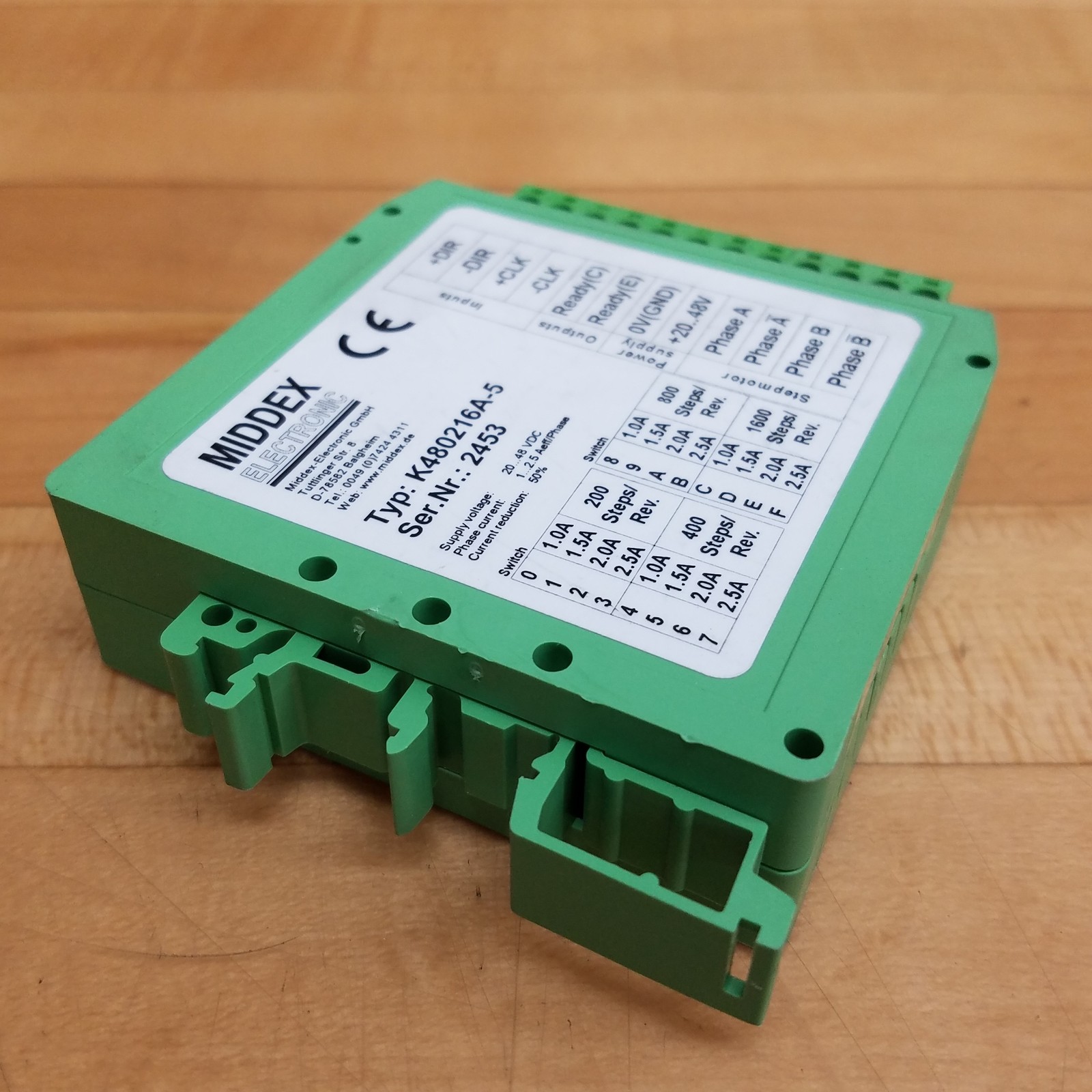 Middex Electronic K480216A-5 Controller Stepper Motor Drive, 20-48Vdc - USED