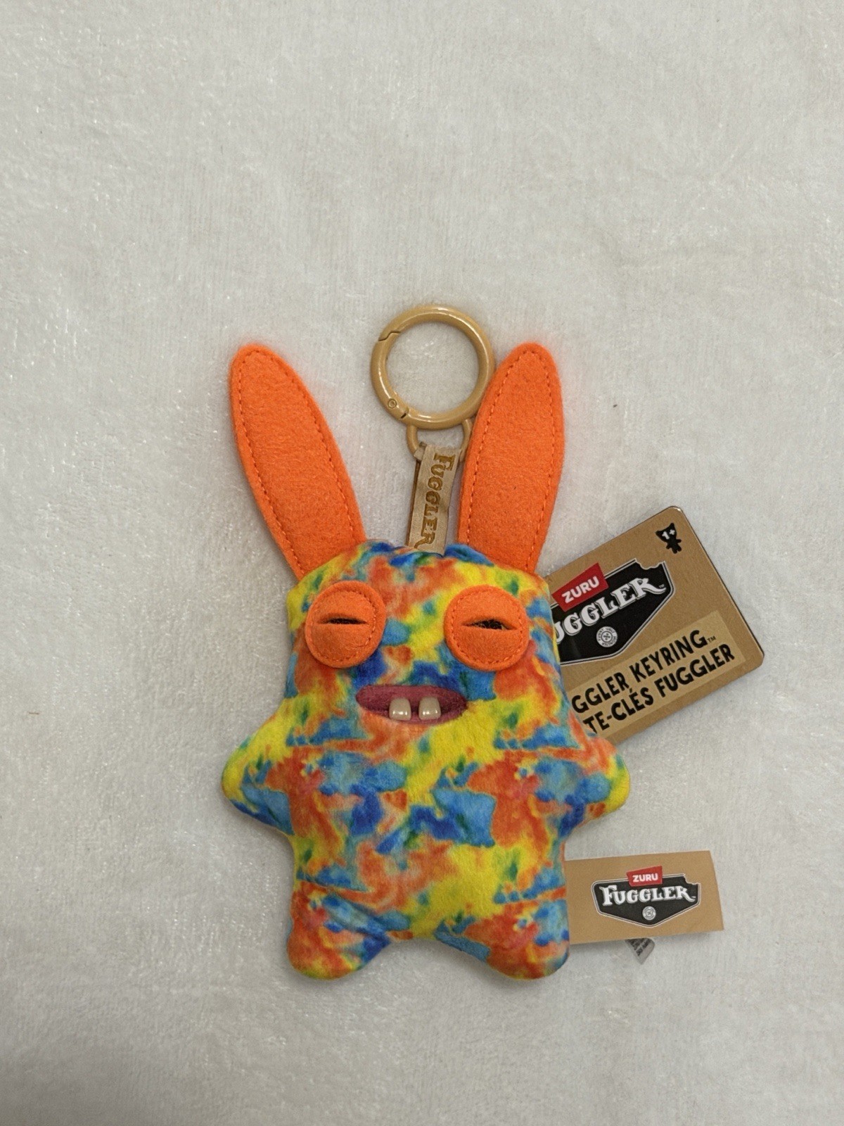 ZURU Fuggler Tie-Dye Multicolor Plush Keyring Keychain Licensed 2025