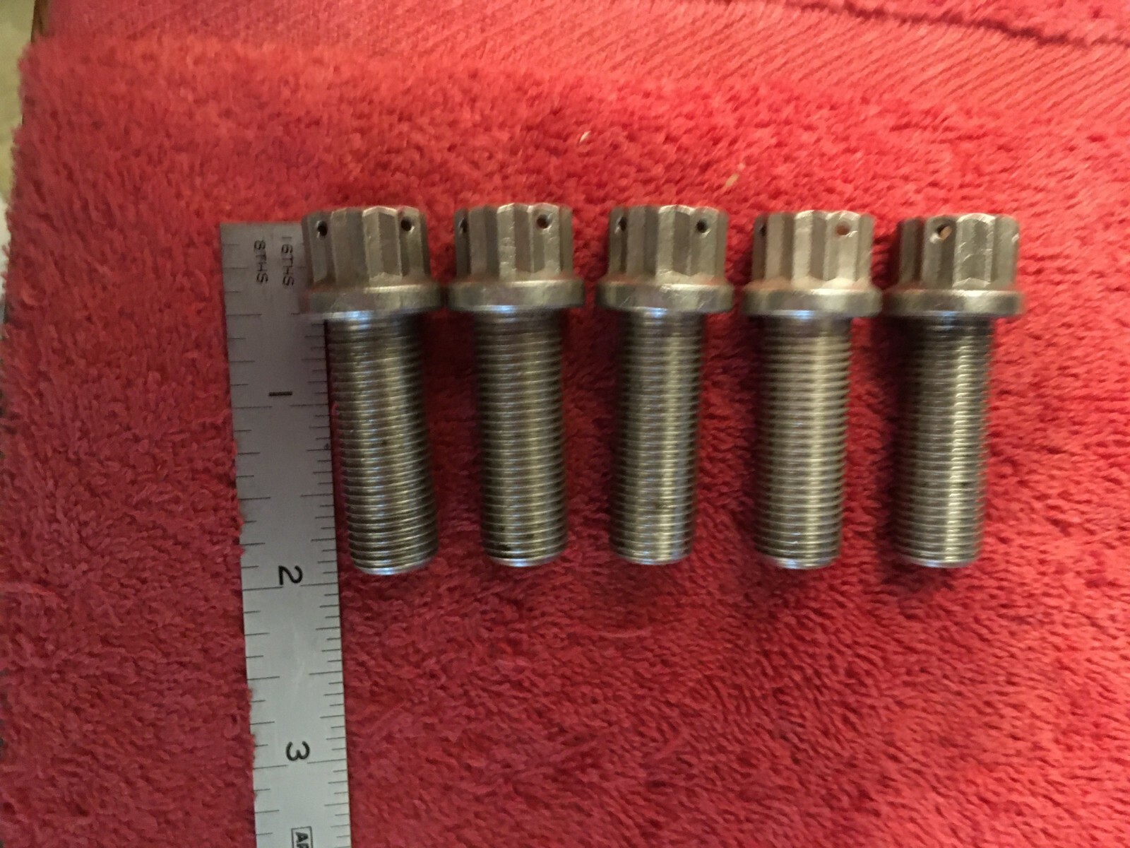 Twelve Point Flange Bolts;  1/2" x 1.375" - 20 tpi;  T19;  Five