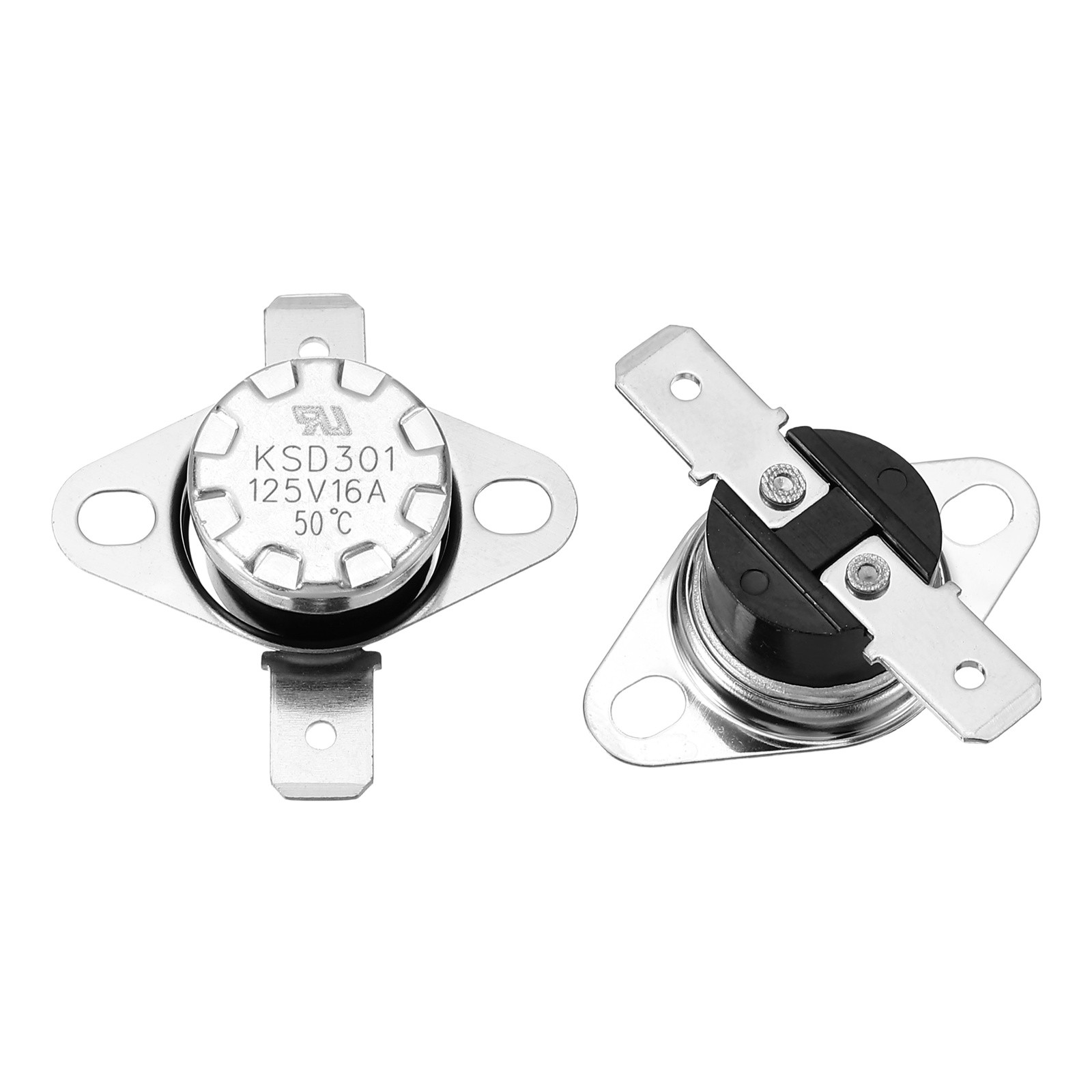 4Pcs KSD301 Thermostat 50°C/122°F 16A Normally Closed N.C Switch bake-lite
