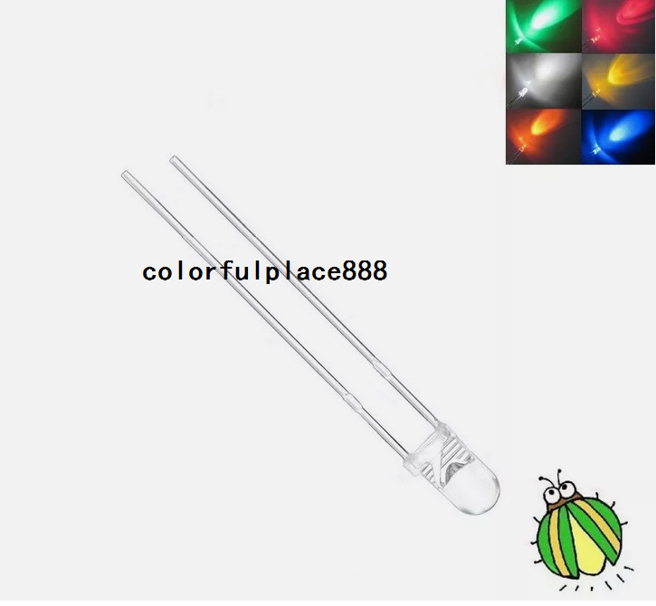 3mm Red Yellow Blue Green White Orange Breathing Fading Pulse Firefly Led Diode