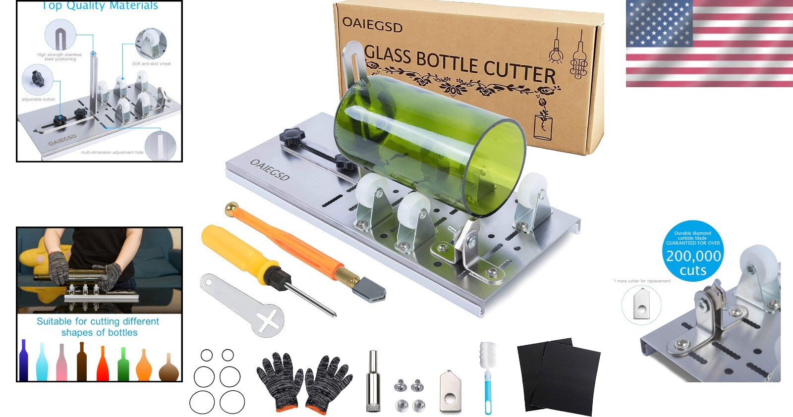 Ultra-Precise Glass Bottle Cutter - Perfect for Crafting Wine & Whiskey Projects