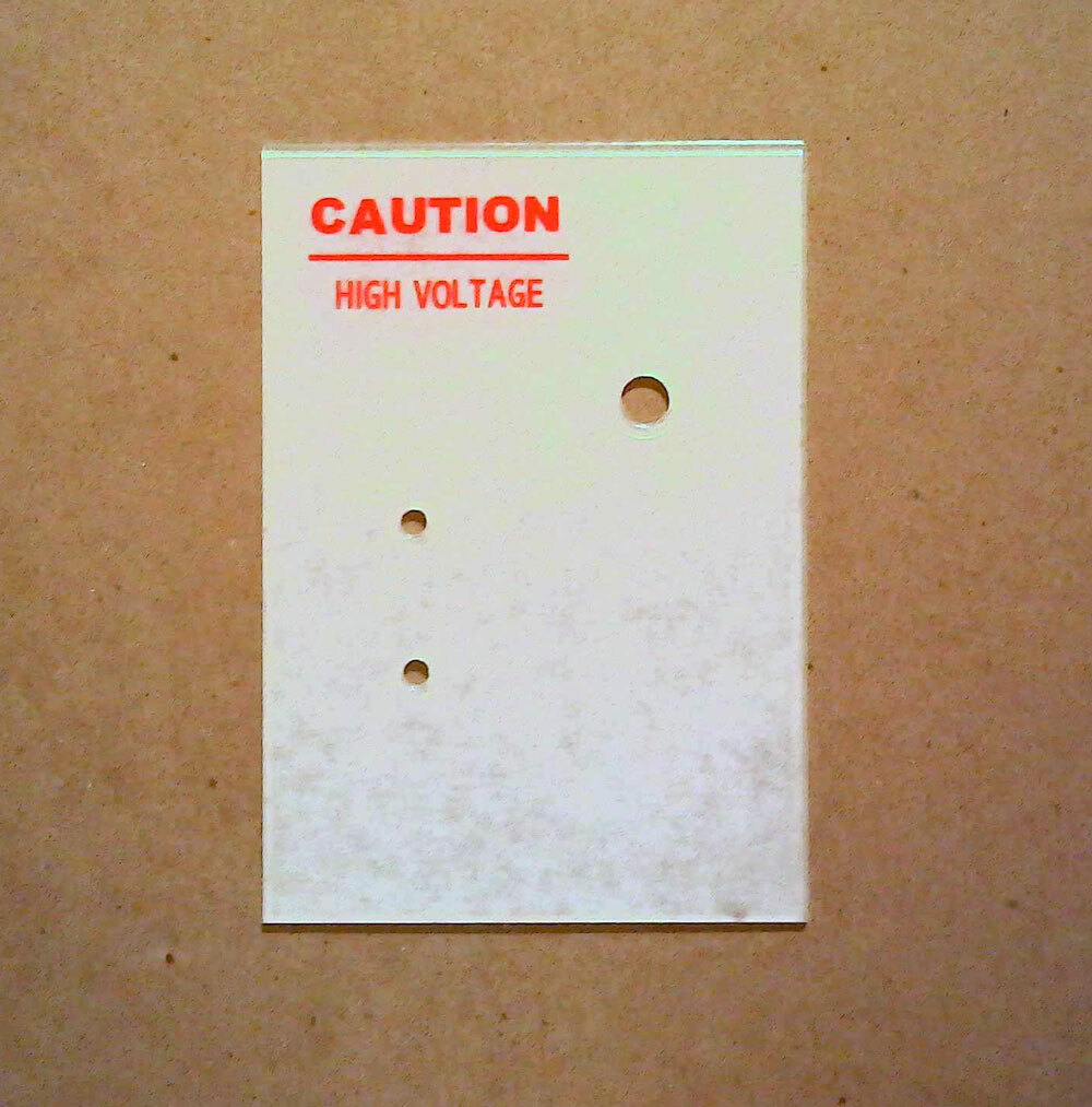 Eight Ball Pinball Machine Solenoid Driver Board High Voltage Caution Plate