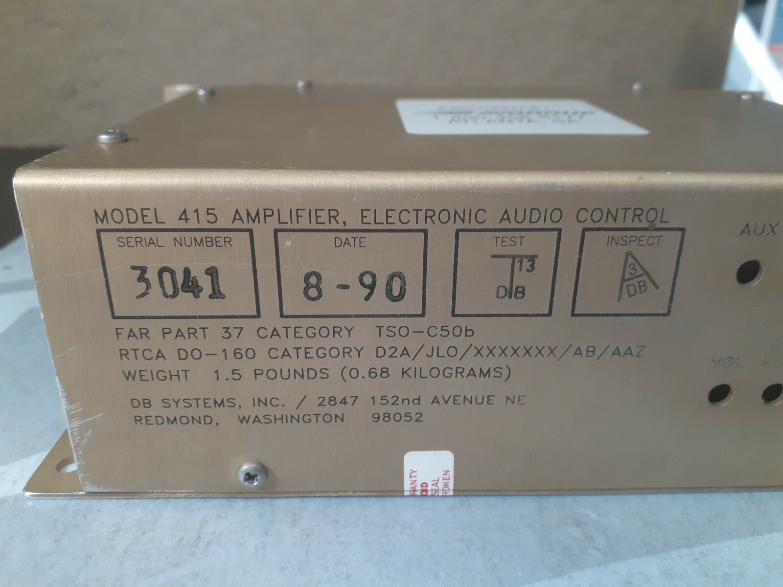 Audio Control 415 Removed Working