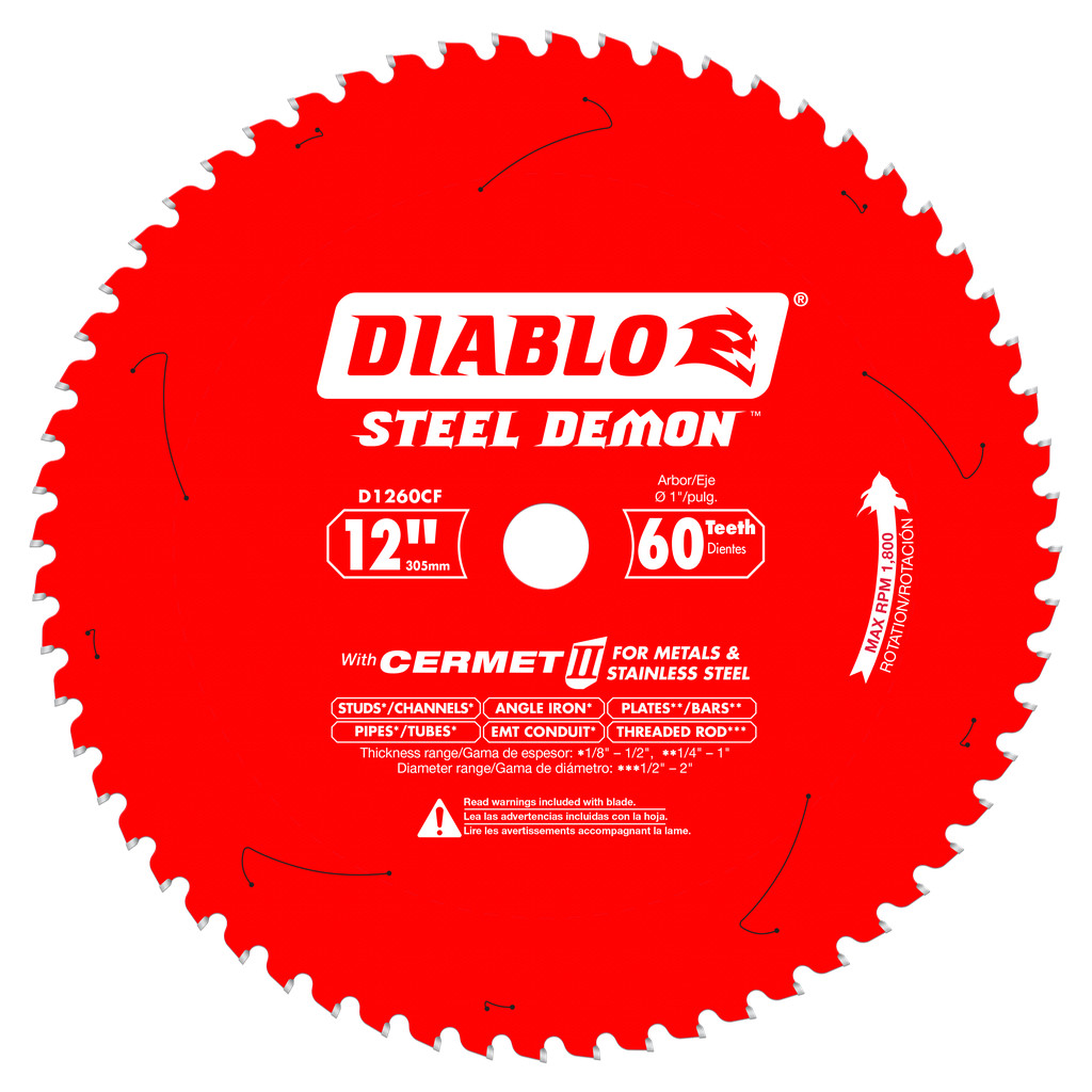 12 in. x 60 Tooth Steel Demon Cermet II Saw Blade for Metals and Stainless Steel