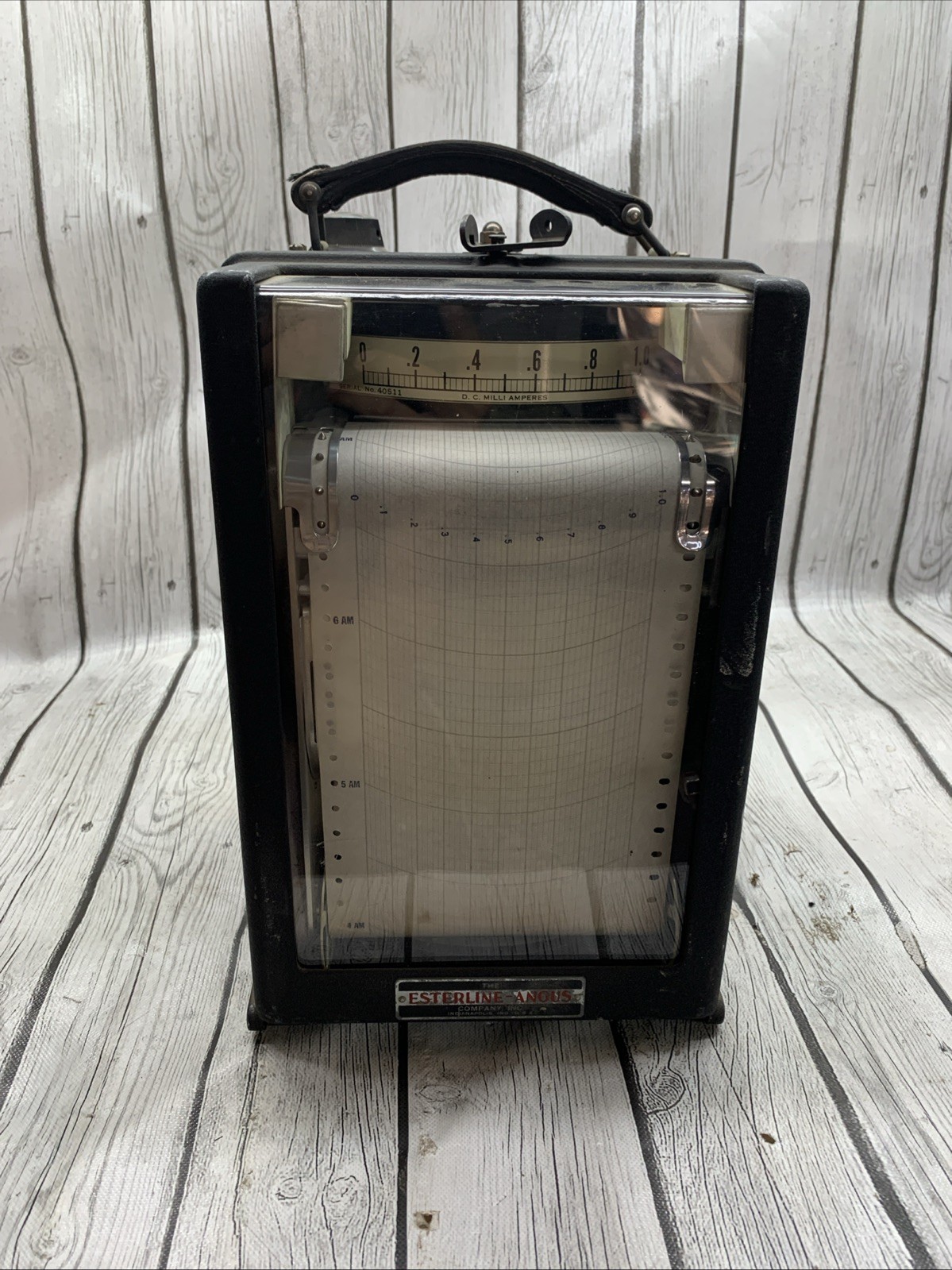 Esterline Angus AW Vintage Graphic Recorder DC Ammeter 0-400 - WORKING?