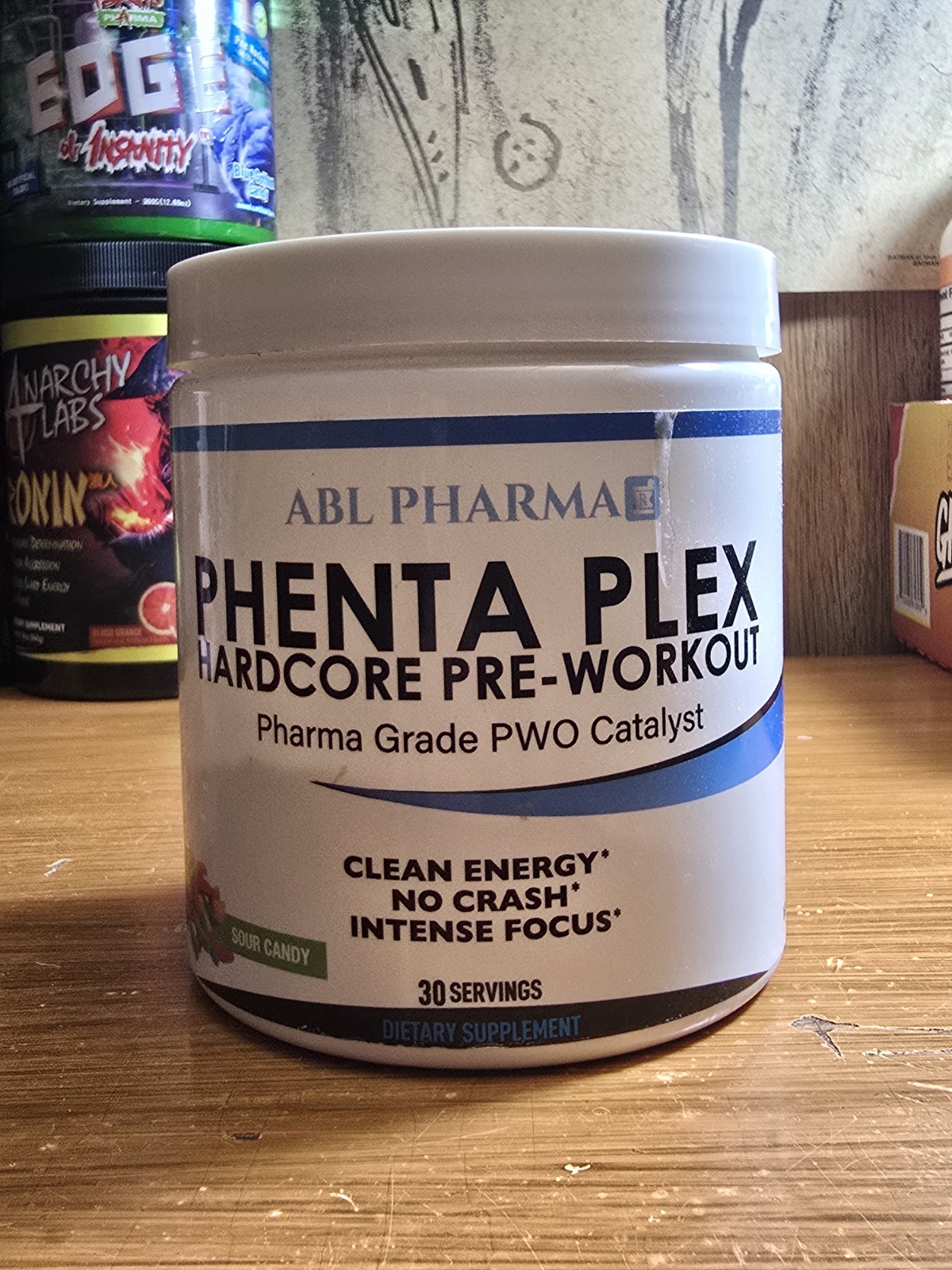 ABL PHARMA Phenta Plex Hardcore Pre-Workout Powder Sour Candy 30 Servings