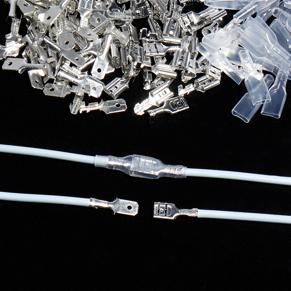 900Pcs Crimper Tool Kits 2.8/4.8/6.3 Spade Male Female Wire Connectors Terminals