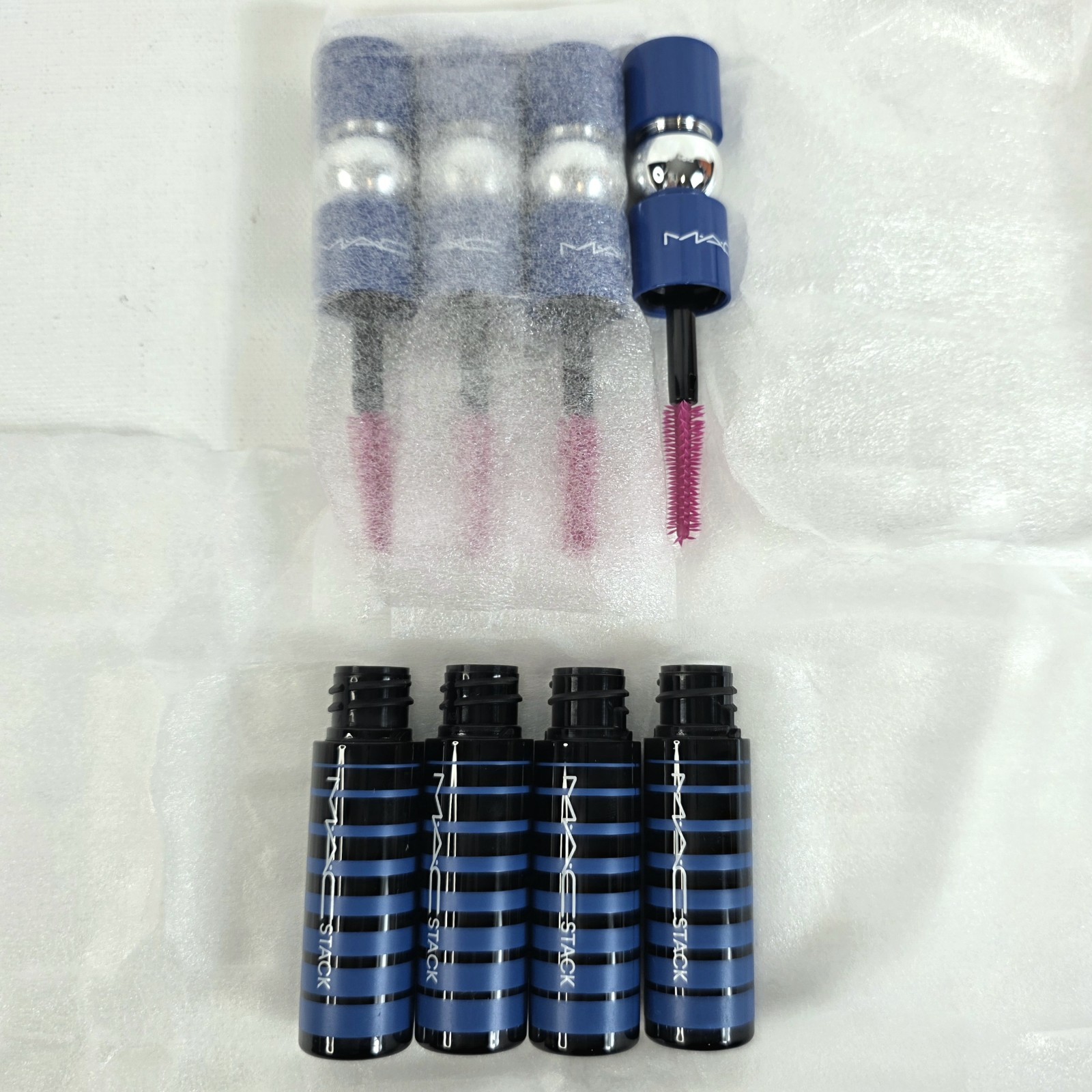 MAC Stack Mascara Empty Tubes Lot of 4 Authentic Prototype Packaging New Unused