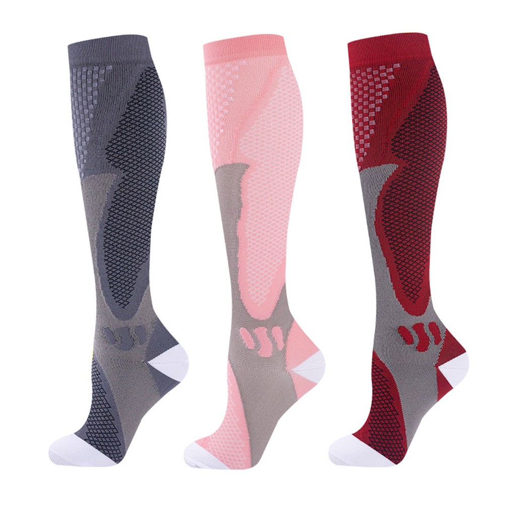 5 Pairs 30-40 mmHg Compression Socks - Knee High Support for Running & Sports