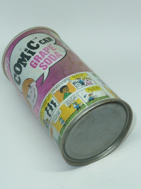 Empty Top Opened 12oz Comic Grape Soda S.S. Tab-Top