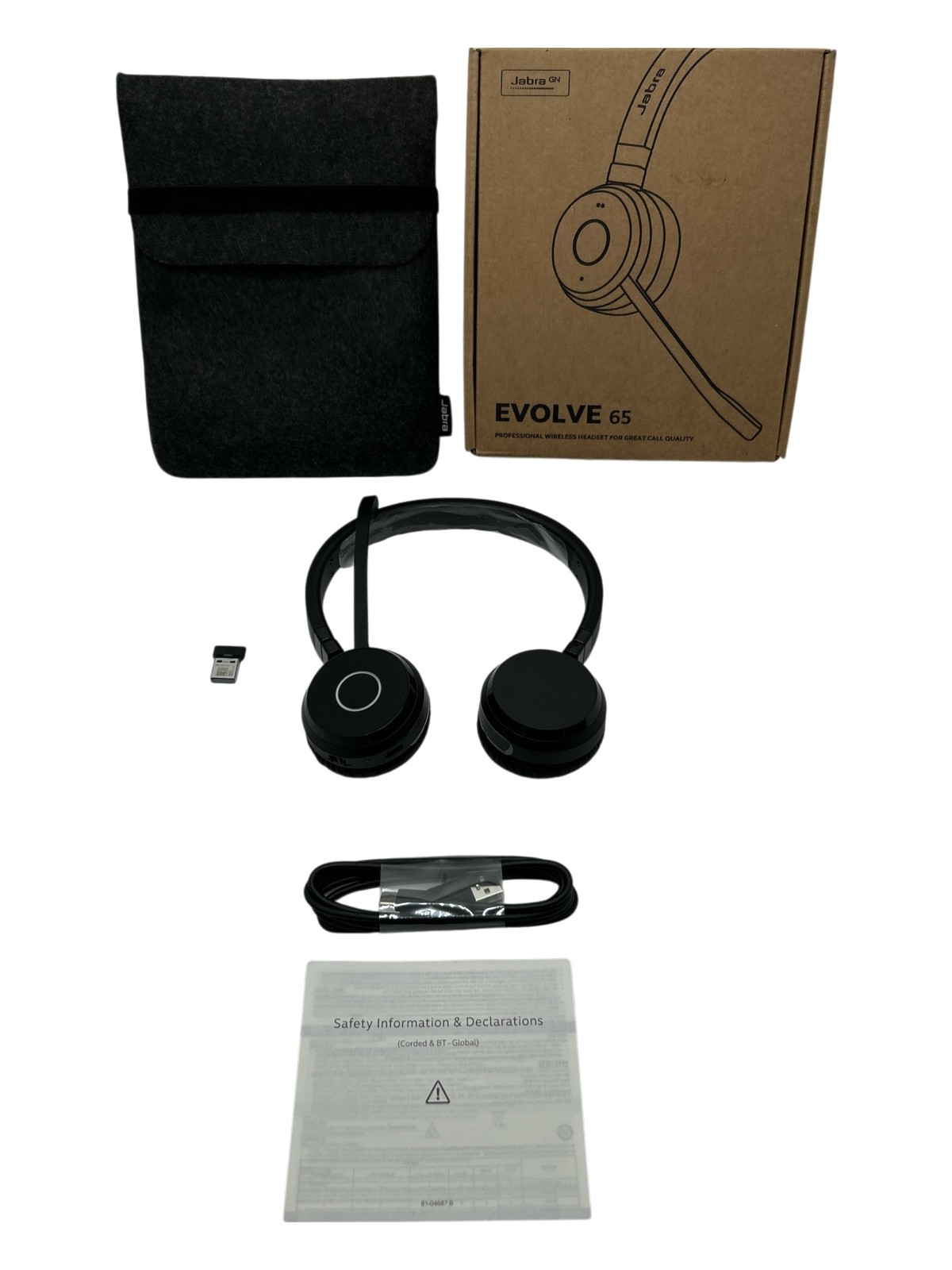 Jabra Evolve 65 TE Wireless Headphones Black
