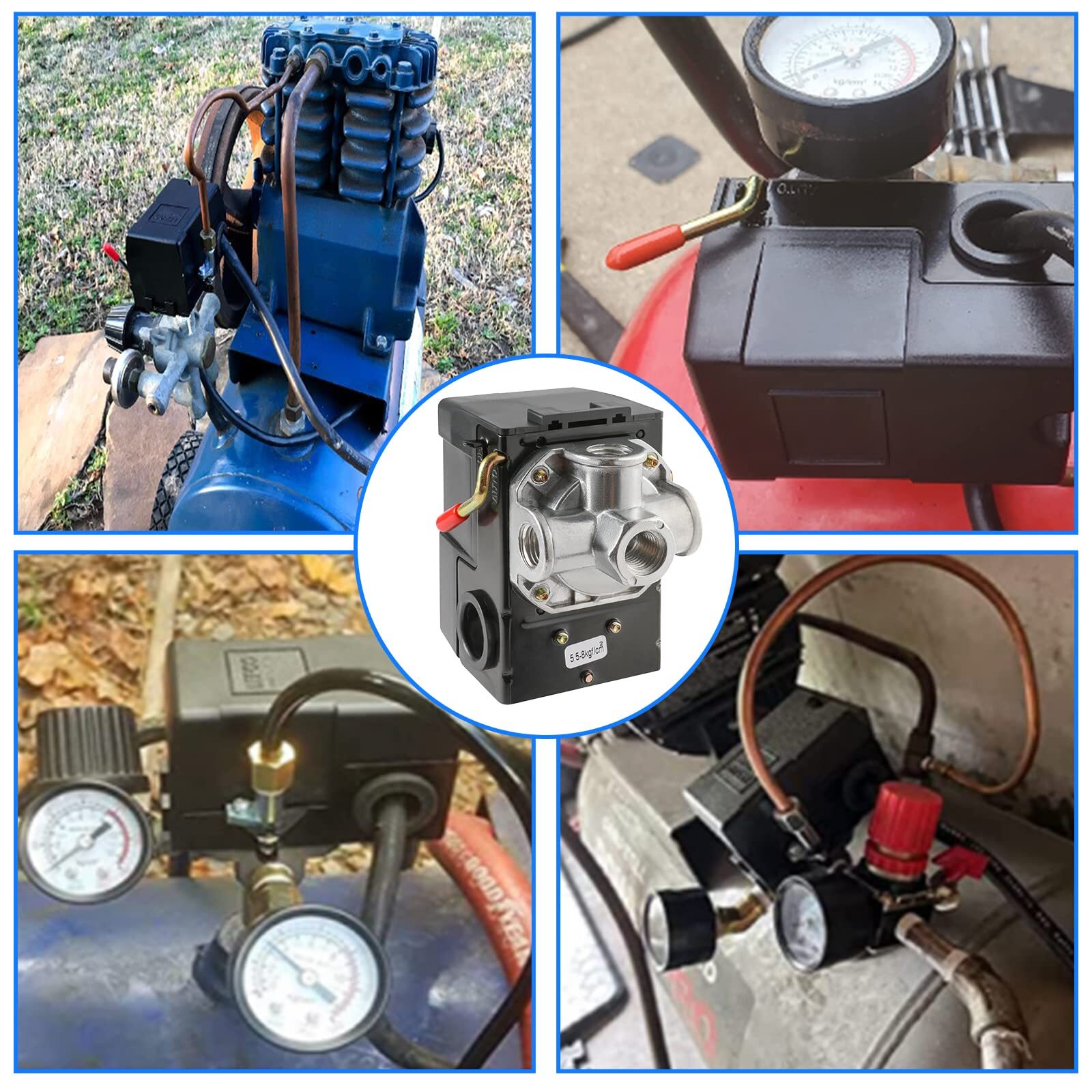 Air Compressor Pressure Switch Replacement LF10-4H with 95-125 PSI Range and 20A