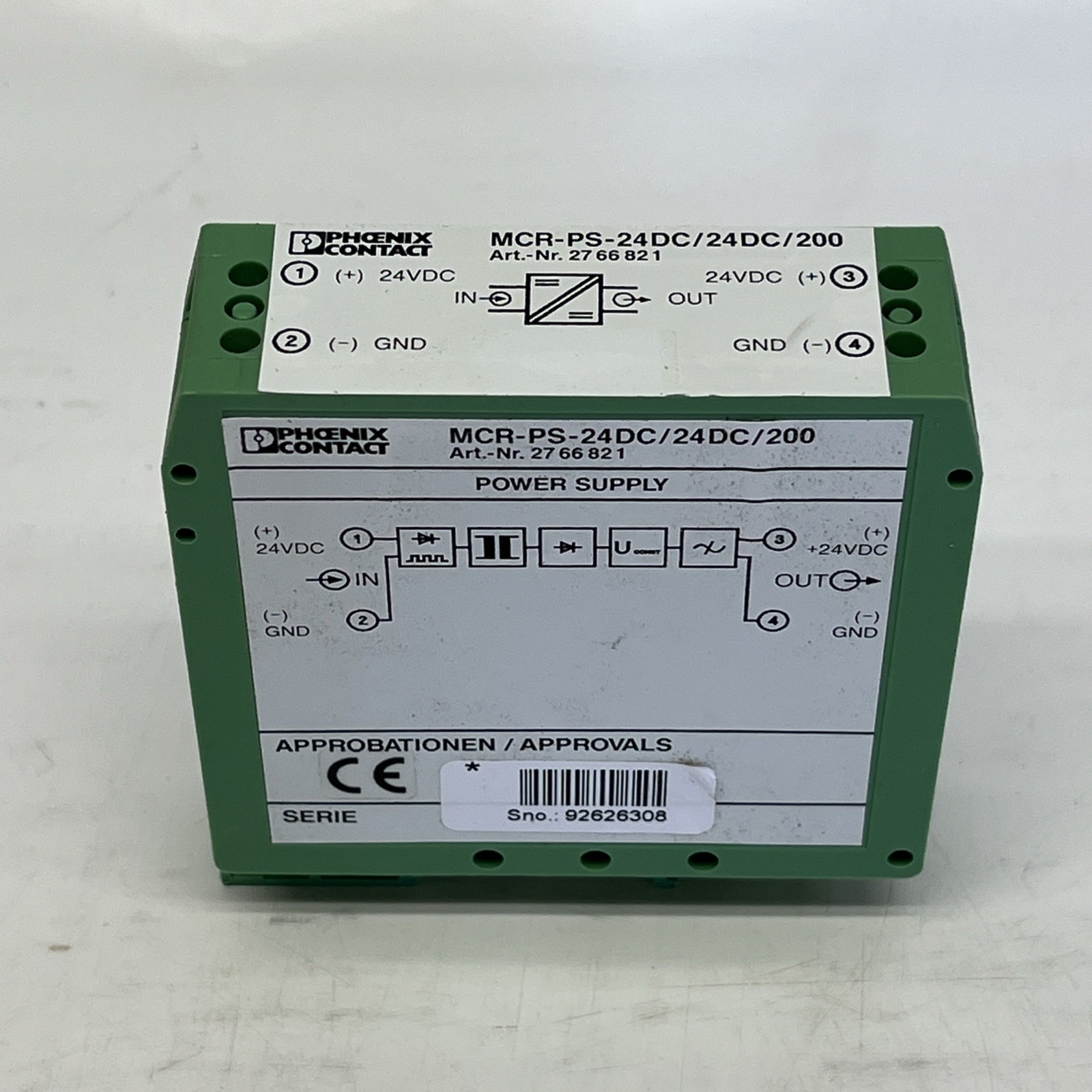 Phoenix Contact 2766821 MCR-PS-24DC/24DC/200 Power Supply | USED | USA Seller