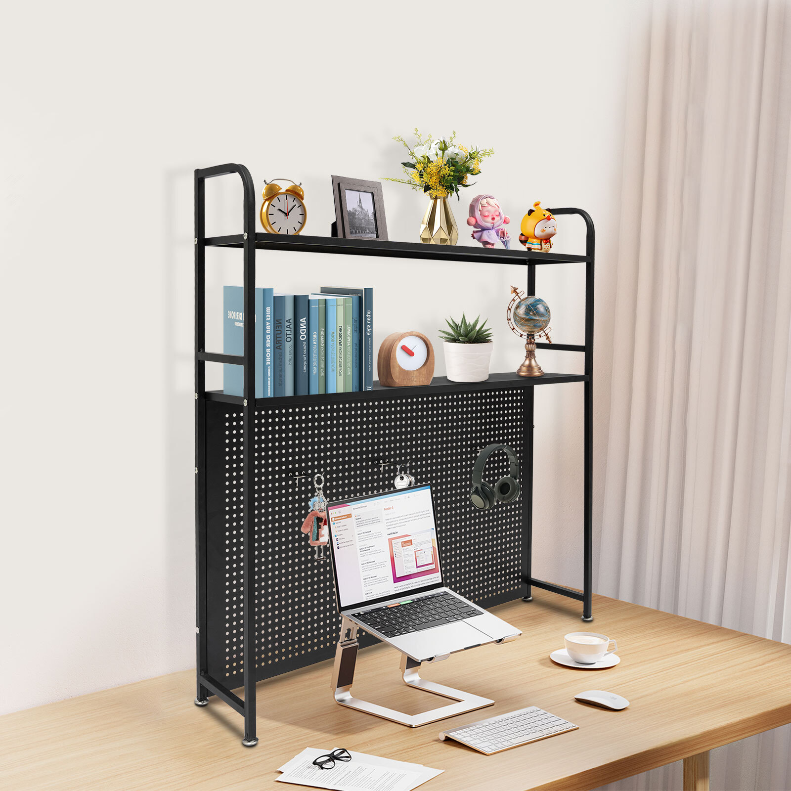 Desk Bookshelf, Organizer Rack, Bookcases, Desktop Bookcase for Computer Desk