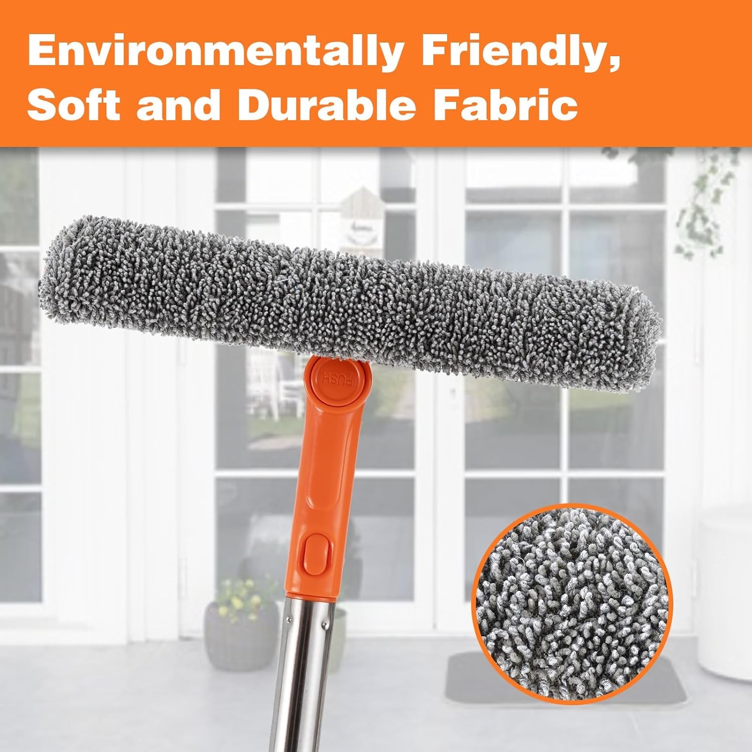 Professional 2 in 1 Window Squeegee with 68" Long Stainless Steel