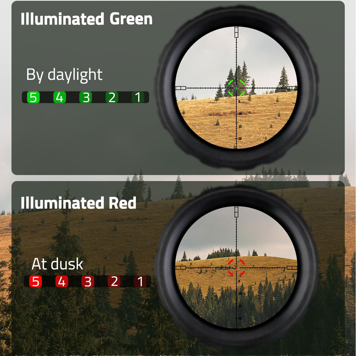 Compact 4x30 Rifle Scope Illuminated Customized-Dot Reticle w/ 30mm Offset Mount