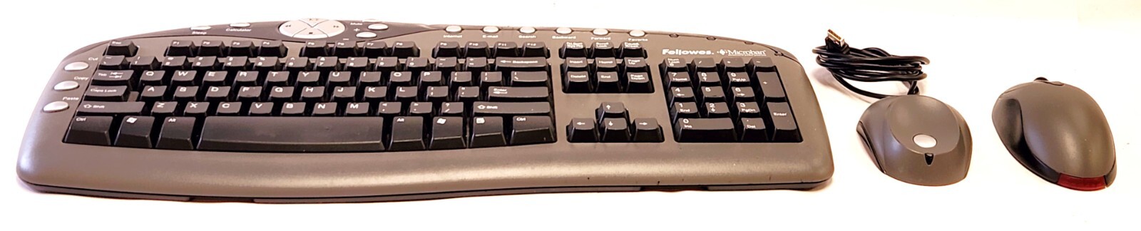 FELLOWES KBR0108 CORDLESS KEYBOARD & MOUSE COMBO WITH MICROBAN (USED)