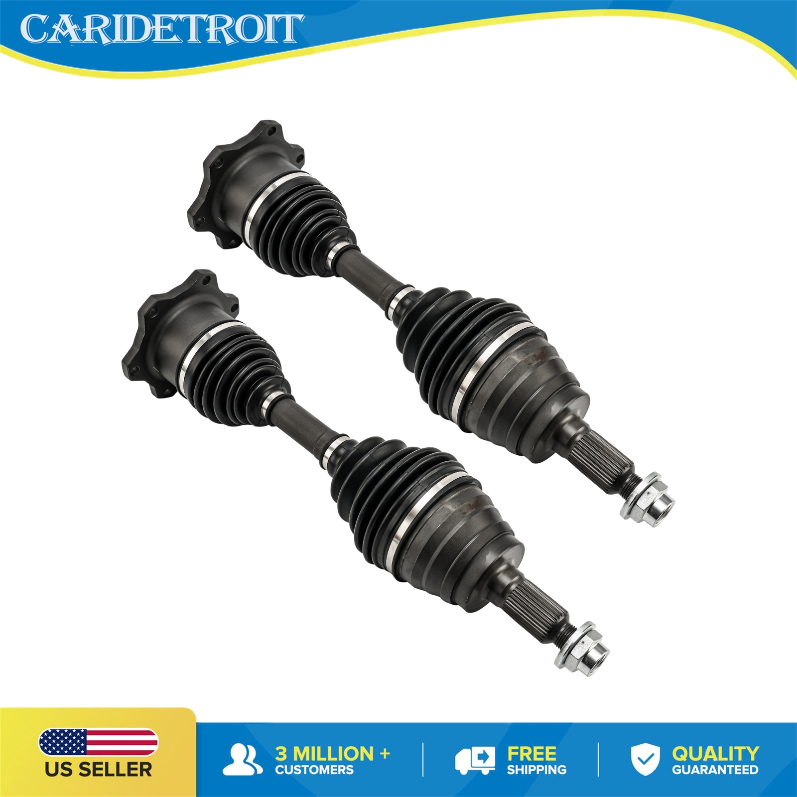 Pair CV Joint Axles Shaft For Chevrolet Silverado 2500 HD 2001 2002-2010 66-1325