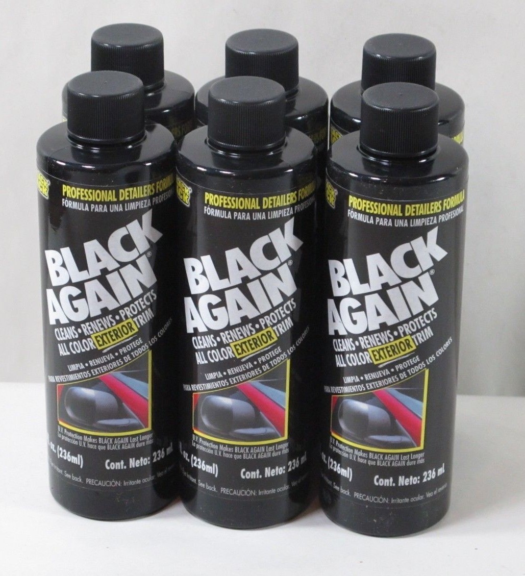 Blue Magic NA647 Black Again Exterior Trim Detailer - 8 oz. Case of Six Bottles