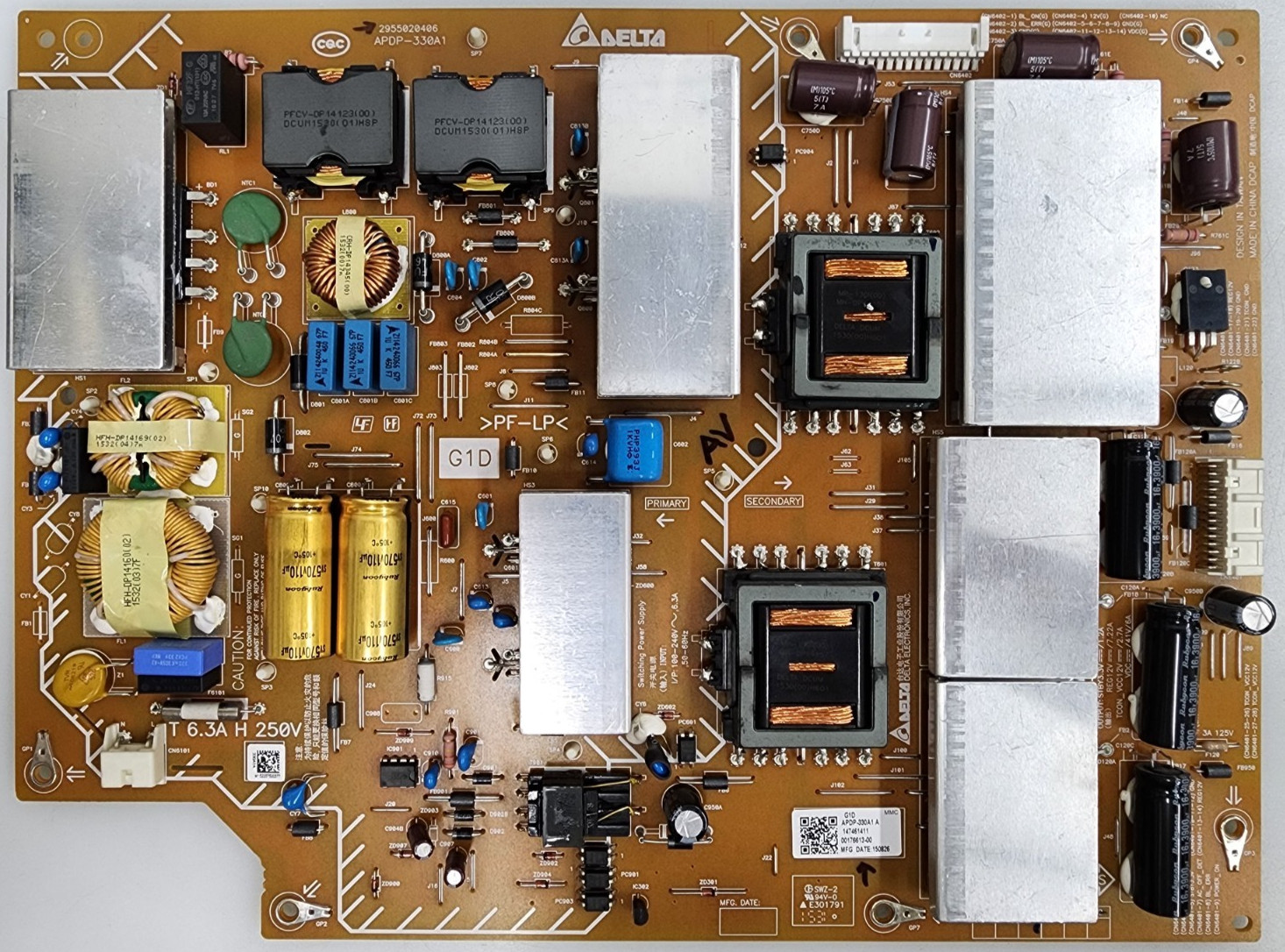 Sony XBR-55X900C / XBR-65X900C /XBR-75X910C G1D Power Supply Board  1-474-614-11