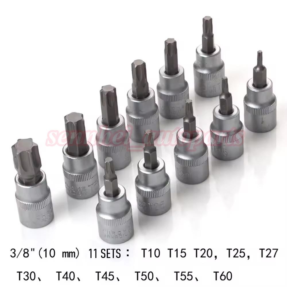 34 Pcs Drive Male Female Torx Star Bit Socket E-socket Set Handheld Tool + Case