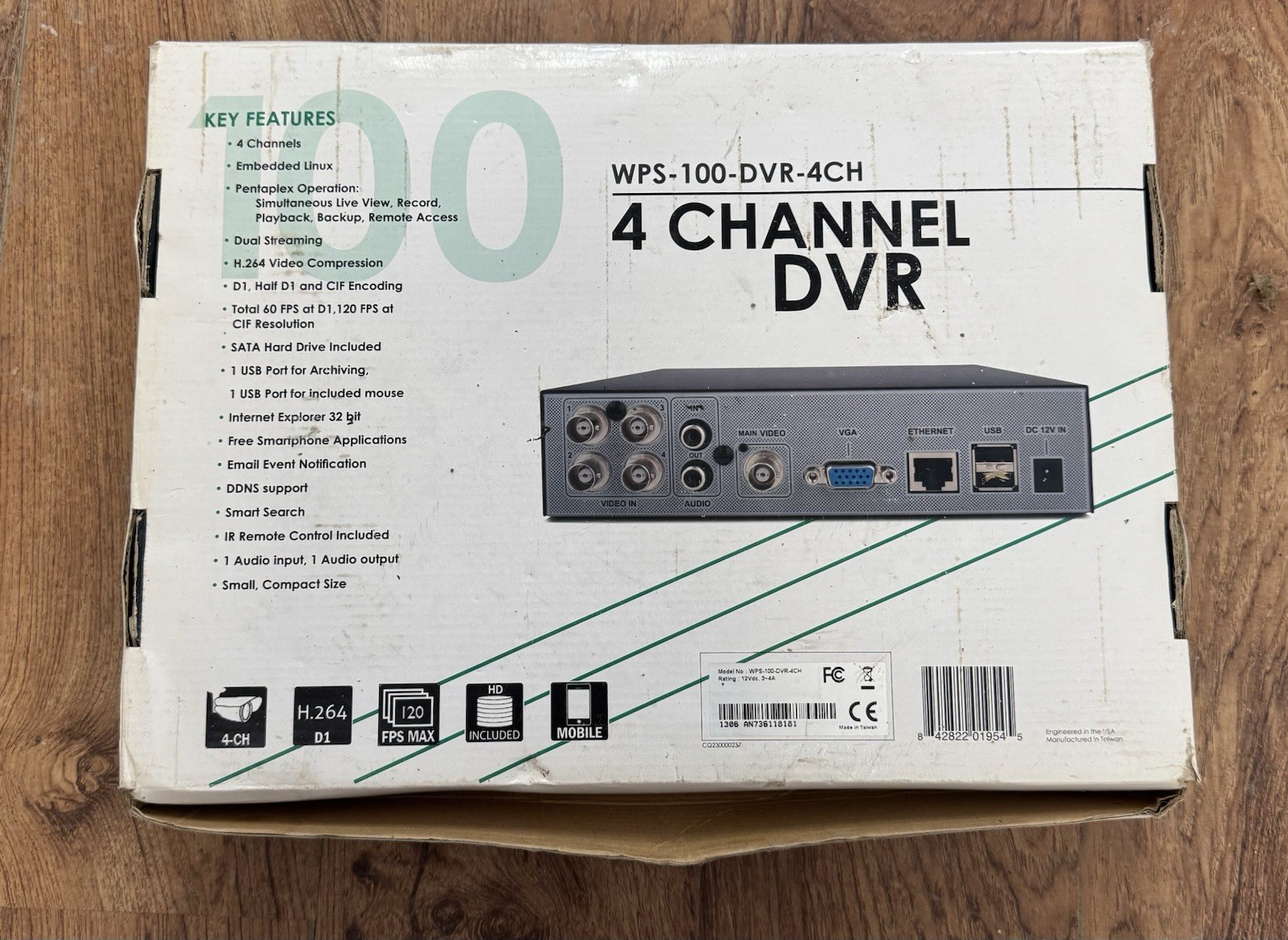 Wirepath Surveillance WPS-100-Digital Video Recorder DVR Camera Security System