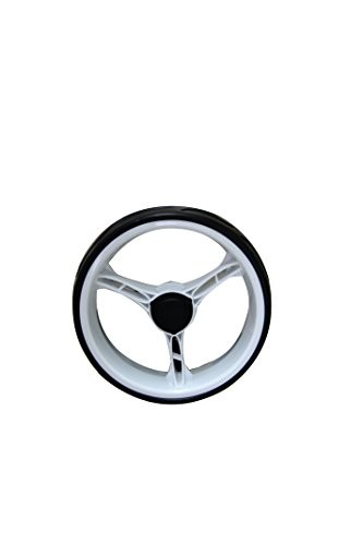3 Wheel Push Pull Golf CART - Foot Brake - ONE Second to Open & Close! White