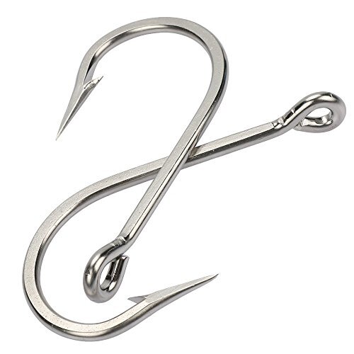 Fishing Saltwater Large Giant Shark and Alligator Hooks Stainless Steel14/0 2pcs
