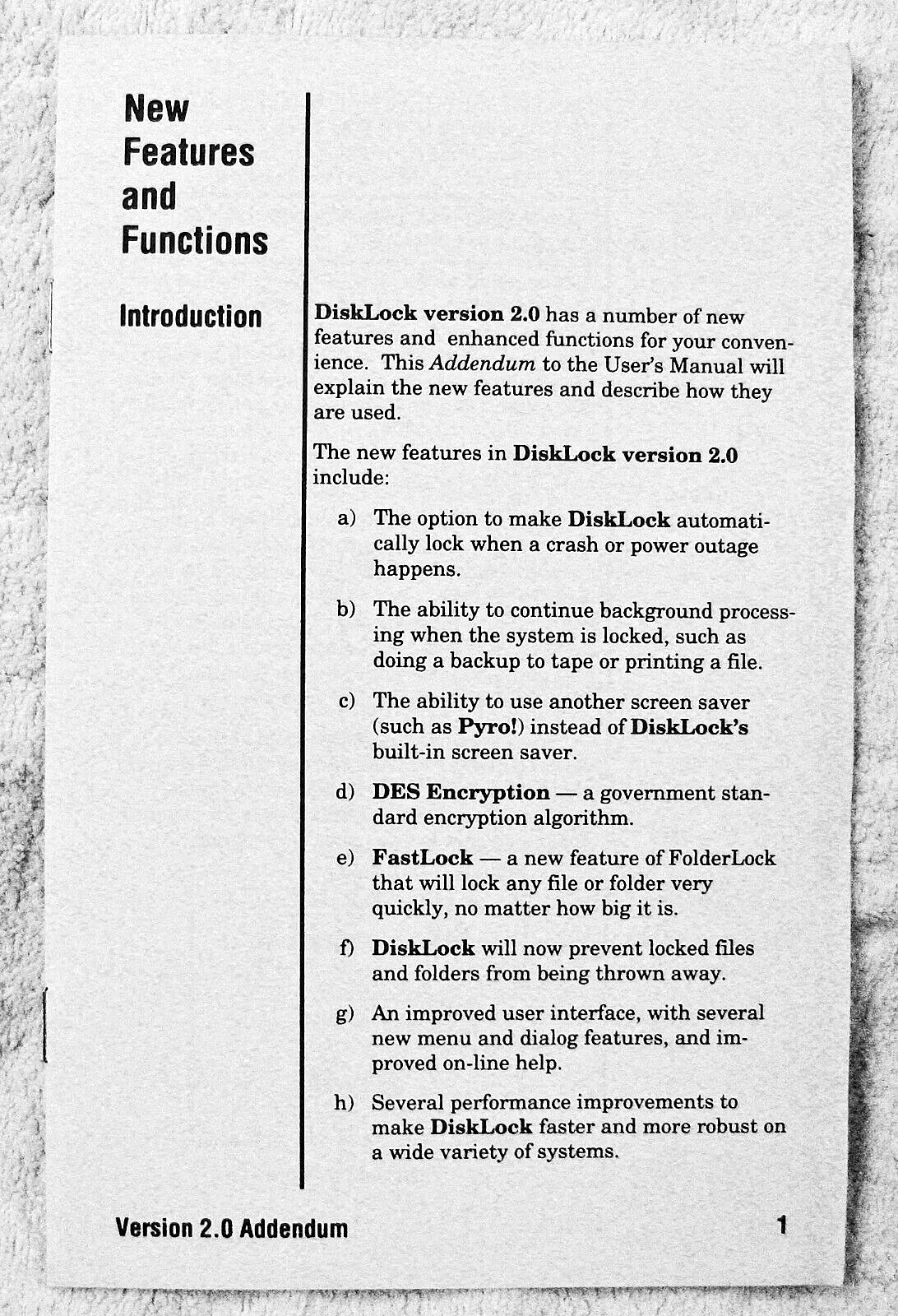 DiskLock ~ Classic Apple Mac Encryption Software by Fifth Generation Systems