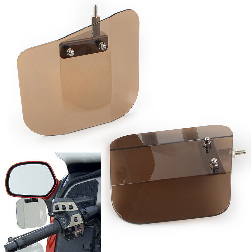Motorcycle Air Wing Windshield Deflector Mirror Mount For Honda GL1800 F6B Tan