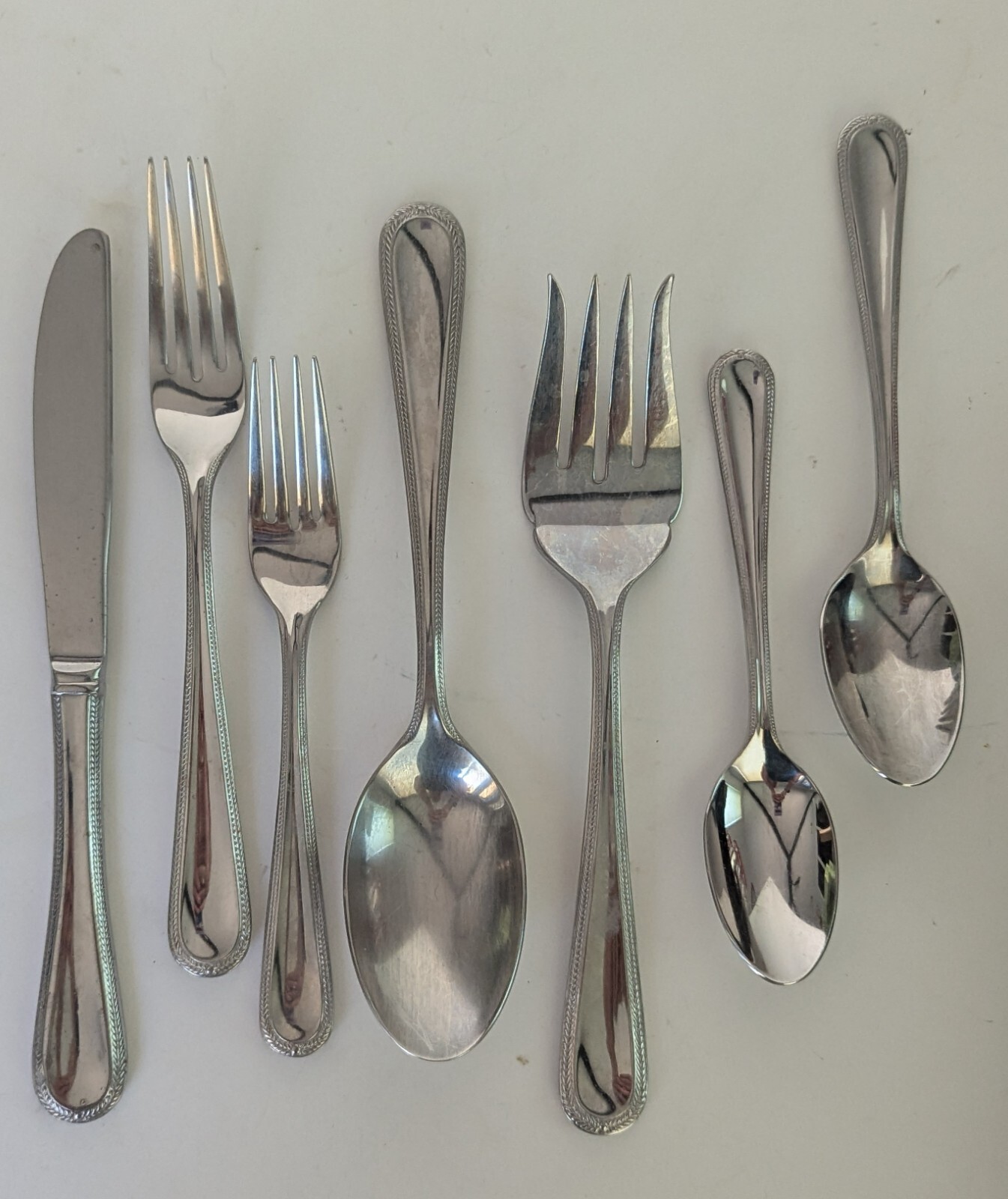 Gorham Madeline Stainless Flatware Lot 62p 18/10 Flatware EUC