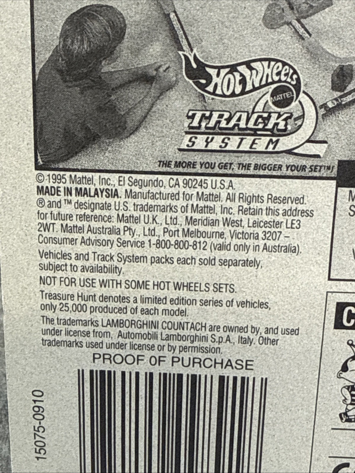 1996 Hot Wheels Lamborghini Countach Treasure Hunt Series 10 of 12 Orange #15075