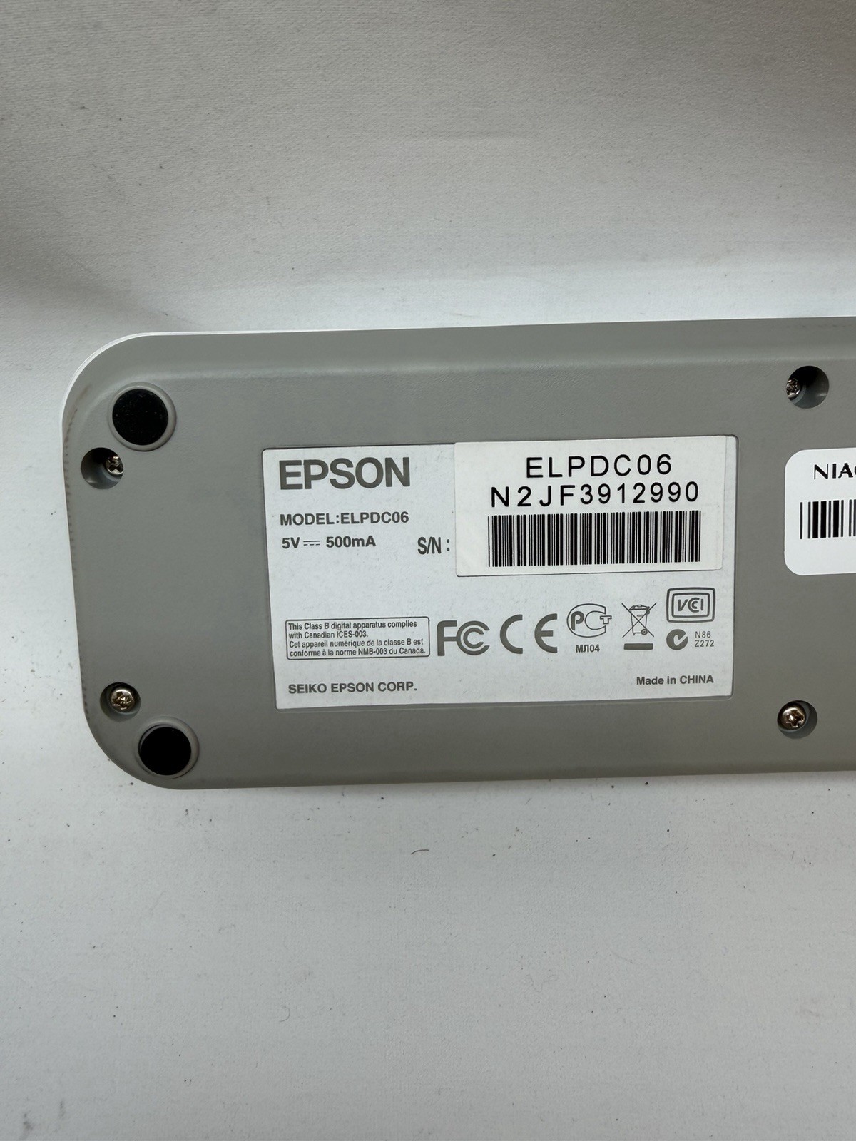 Epson ELPDC06 4x Digital Zoom Portable Compact Document Camera w/USB Cable Case